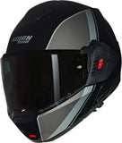 Flip-Up Travelling Motorcycle Helmet Nolan N120-1 Black / Grey / Silver Verniciatura Speciale 341 Size S