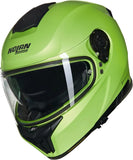 Full-Face Speeding Motorcycle Helmet Nolan N80-8 Green Impulso / Black Mivedi 329 Size M