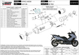 Catalytic Exhaust Tip With Sound Certification Gppro Steel Black - Mivv Compatible With Kymco Ak 550 (2017-2020)