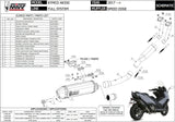 Complete Catalytic Exhaust System With Sound Certification Speed Edge Steel Black Carbon - Mivv Compatible With Kymco Ak 550 (2017-2020)