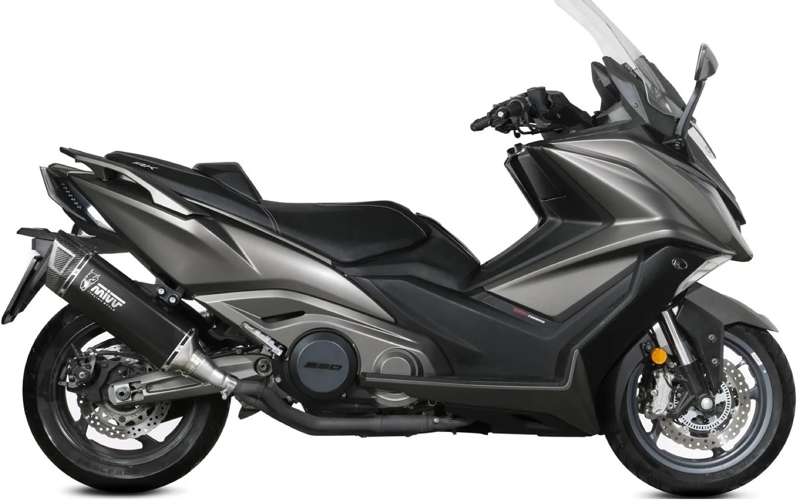 Catalytic Exhaust Tip With Sound Certification Sr-1 Steel Black - Mivv Compatible With Kymco Ak 550 (2021-2024)