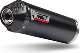 Non-Catalytic Exhaust Tip With Sound Certification Oval Steel Black Carbon - Mivv Compatible With Kymco Ak 550 (2017-2020)