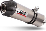 Catalytic Exhaust Tip With Sound Certification Oval Titanium Carbon - Mivv Compatible With Suzuki Dl 650 V-Strom (2017-2024)