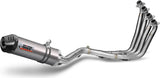 Complete Catalytic Exhaust System With Sound Certification Oval Titanium Carbon - Mivv Compatible With Kawasaki Z 650 (2017-2023)
