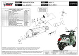 Complete Non-Catalytic Exhaust System With Sound Certification Delta Race Steel Black Carbon - Mivv Compatible With Piaggio Vespa Gts 300 (2008-2020)
