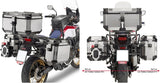 Monokey Cam-Side Trekker Outback Evo Smart Anodized Aluminium Side Cases + Locks - 74 Lt Trekker Outback Evo Smart Anodized Aluminium - Givi Compatible With Honda Crf 1000 L Africa Twin (2016-2017)