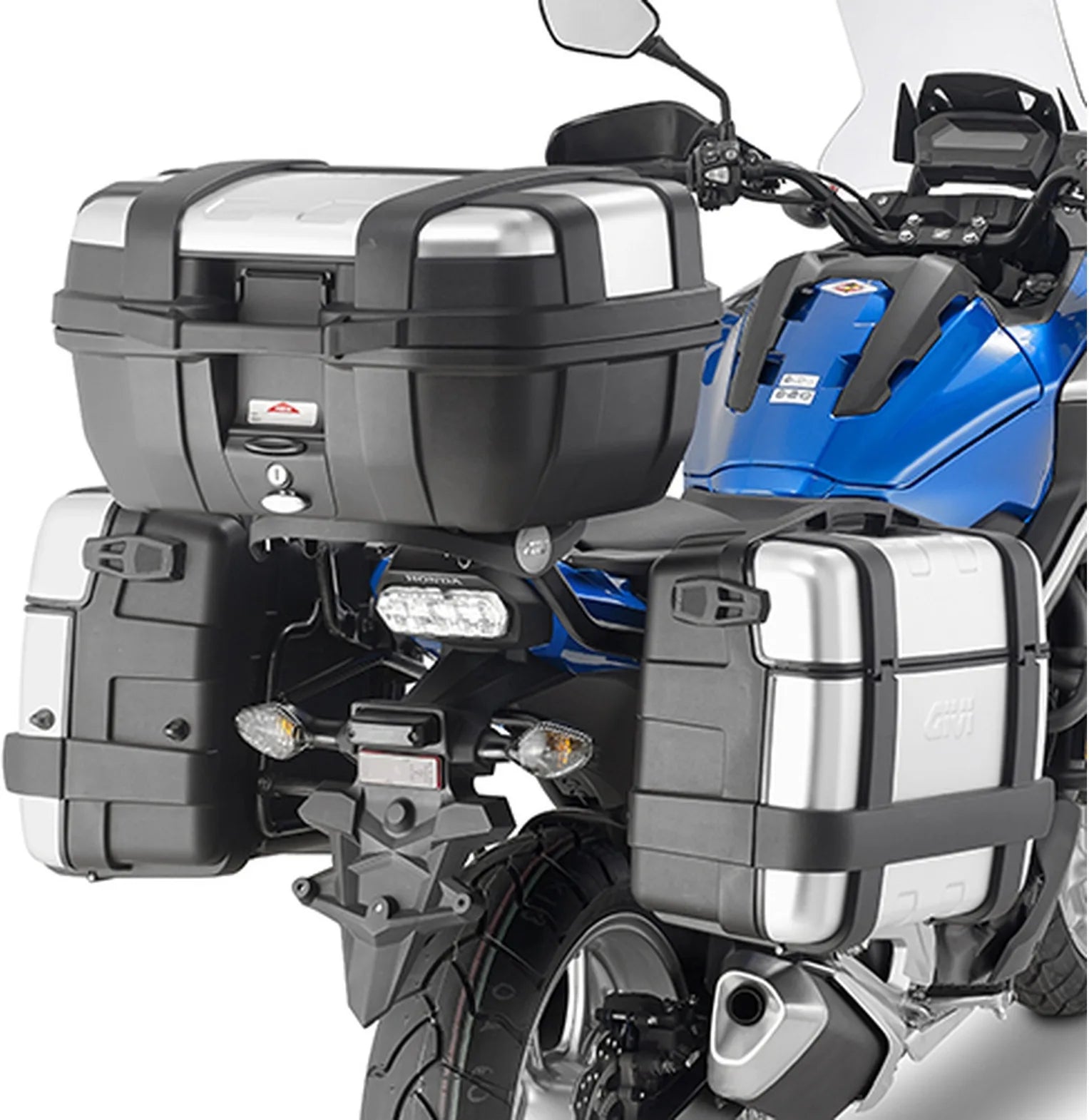 Monokey Trekker Black Side Cases - 66 Lt Trekker Aluminium - Givi Compatible With Honda Nc 750 S (2016-2020)