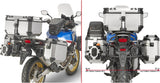 Trekker Outback Evo Smart Aluminium Top Case + Side Cases - 130 Lt Trekker Outback Evo Smart Aluminium - Givi Compatible With Honda Crf 1000 L Africa Twin Adventure Sports (2018-2019)