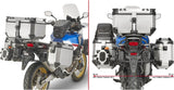 Monokey Cam-Side Trekker Outback Evo Smart Anodized Aluminium Side Cases + Locks - 88 Lt Trekker Outback Evo Smart Anodized Aluminium - Givi Compatible With Honda Crf 1000 L Africa Twin (2018-2019)