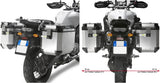 Monokey Cam-Side Trekker Outback Evo Smart Black Aluminium Side Cases + Locks - 70 Lt Trekker Outback Evo Smart Aluminium - Givi Compatible With Yamaha Xt 1200 Z Super Ténéré (2010-2020)