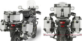 Monokey Cam-Side Trekker Outback Evo Smart Aluminium Side Cases + Locks - 96 Lt Trekker Outback Evo Smart Aluminium - Givi Compatible With Suzuki Dl 650 V-Strom (2017-2024)