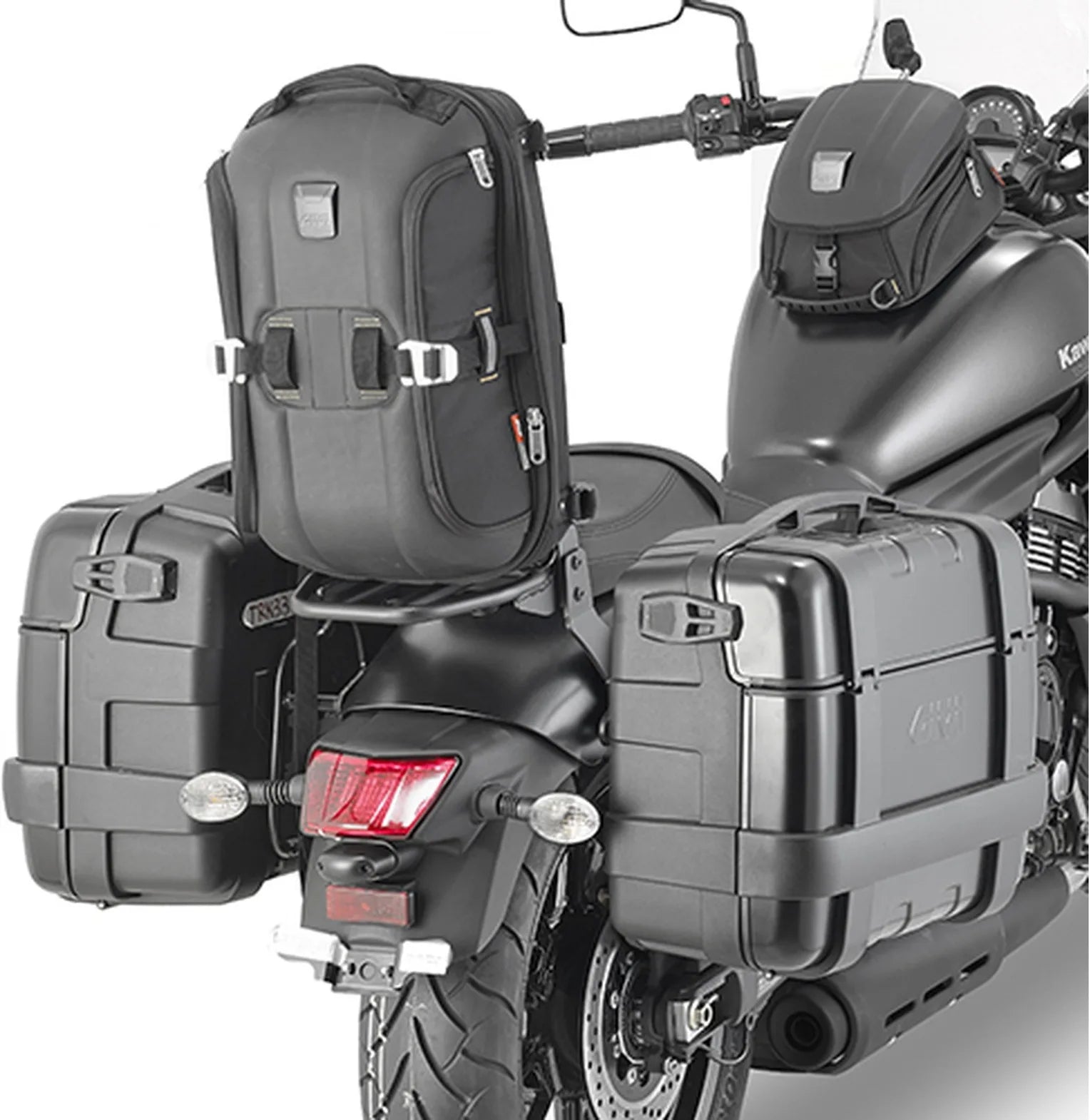 Monokey Trekker Alaska Aluminium Side Cases - 72 Lt Trekker Alaska Aluminium - Givi Compatible With Kawasaki Vulcan 650 S (2015-2024)