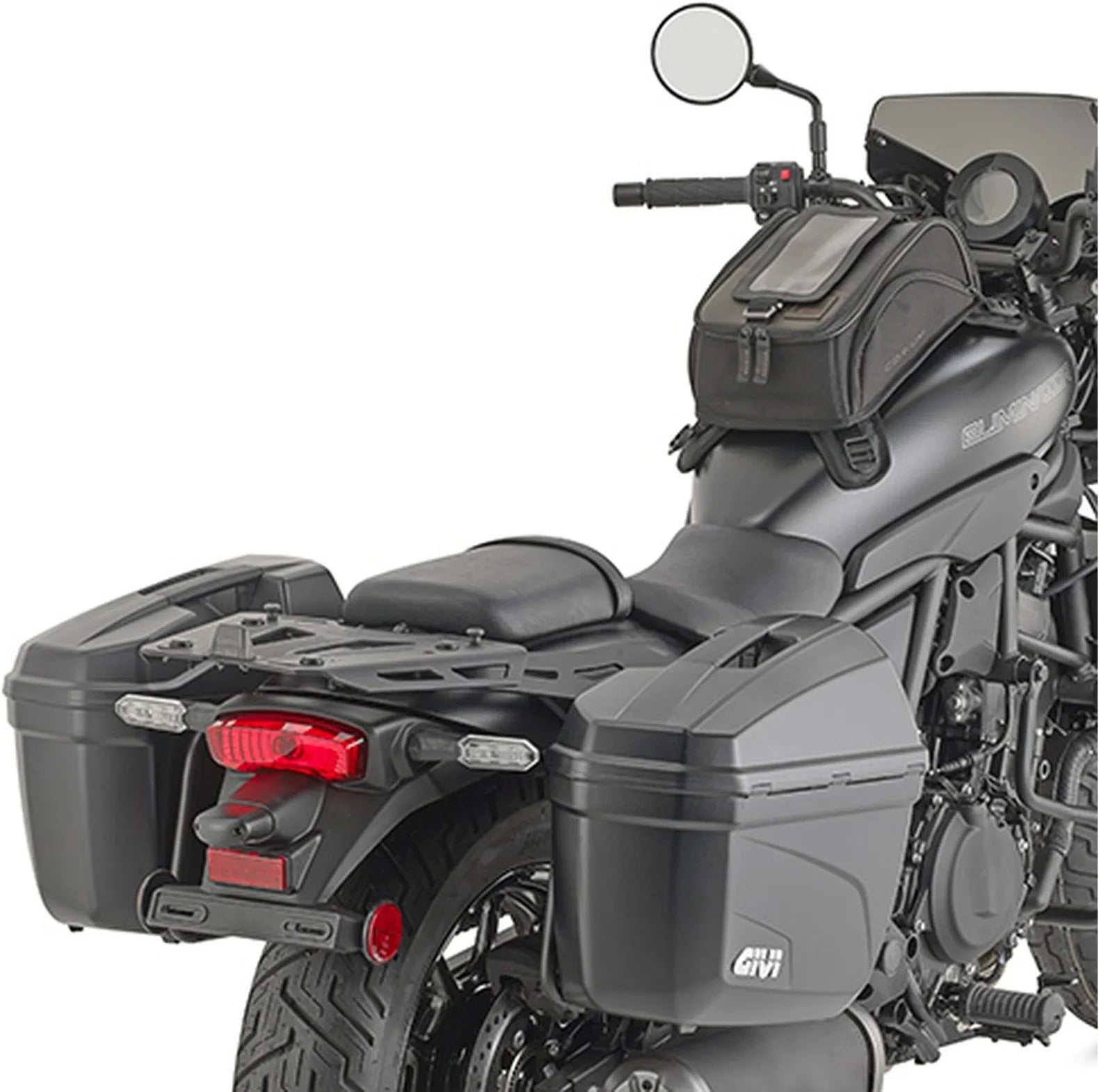 Monokey Trekker Dolomiti Aluminium Side Cases - 60 Lt Trekker Dolomiti Aluminium - Givi Compatible With Kawasaki Eliminator 500 (2024)