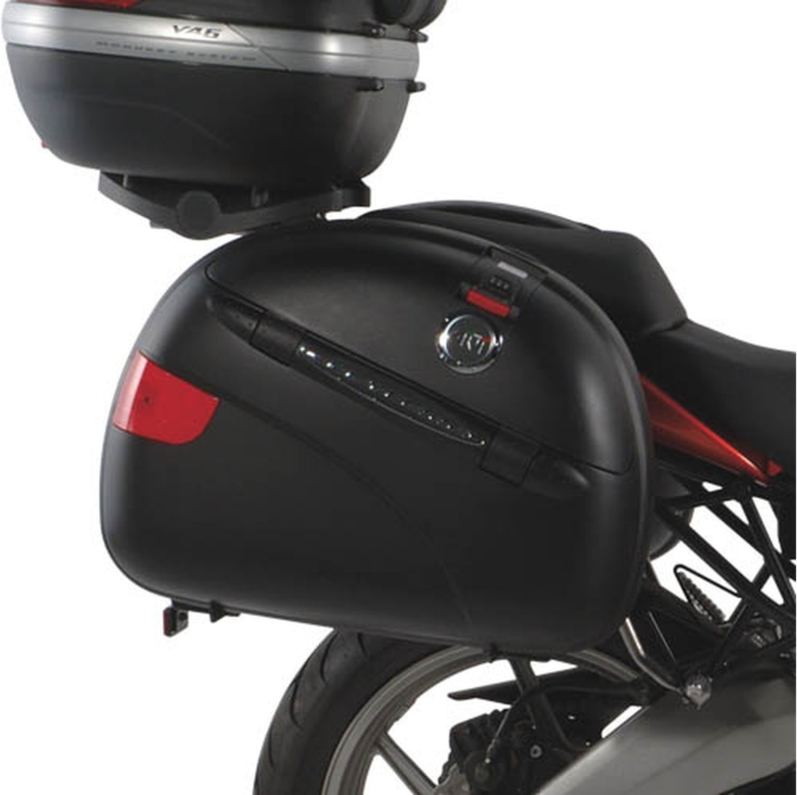 Black Tech Top Case + Side Cases - 84 Lt Technopolymer - Givi Compatible With Kawasaki Versys 650 (2006-2009)