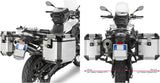 Monokey Cam-Side Trekker Outback Evo Smart Anodized Aluminium Side Cases + Locks - 70 Lt Trekker Outback Evo Smart Anodized Aluminium - Givi Compatible With Bmw F 650 Gs (2008-2017)