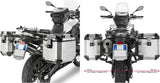 Monokey Cam-Side Trekker Outback Evo Smart Anodized Aluminium Side Cases + Locks - 74 Lt Trekker Outback Evo Smart Anodized Aluminium - Givi Compatible With Bmw F 650 Gs (2008-2017)