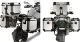 Monokey Cam-Side Trekker Outback Evo Smart Anodized Aluminium Side Cases + Locks - 84 Lt Trekker Outback Evo Smart Anodized Aluminium - Givi Compatible With Bmw R 1200 Gs Adventure (2014-2018)