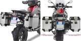 Monokey Cam-Side Trekker Outback Evo Smart Black Aluminium Side Cases + Locks - 77 Lt Trekker Outback Evo Smart Aluminium - Givi Compatible With Bmw R 1200 Gs (2013-2018)