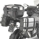 Monokey Trekker Dolomiti Black Aluminium Side Cases - 72 Lt Trekker Dolomiti Aluminium - Givi Compatible With Bmw G 310 Gs (2017-2024)