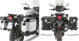 Monokey Cam-Side Trekker Outback Evo Smart Aluminium Side Cases + Locks - 84 Lt Trekker Outback Evo Smart Aluminium - Givi Compatible With Triumph Tiger 800 - Xc - Xr (2011-2017)