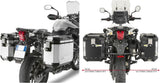 Monokey Cam-Side Trekker Outback Evo Smart Black Aluminium Side Cases + Locks - 84 Lt Trekker Outback Evo Smart Aluminium - Givi Compatible With Triumph Tiger 800 - Xc - Xr (2011-2017)
