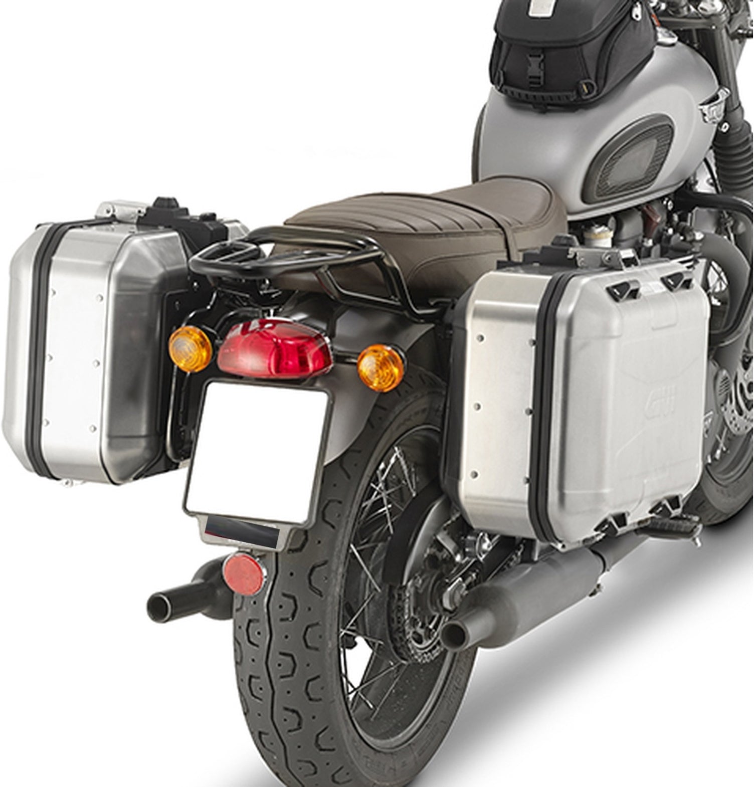 Trekker Dolomiti Aluminium Top Case + Side Cases - 102 Lt Trekker Dolomiti Aluminium - Givi Compatible With Triumph Bonneville T100 (2017-2022)