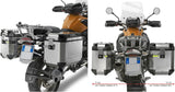 Monokey Cam-Side Trekker Outback Evo Smart Aluminium Side Cases + Locks - 77 Lt Trekker Outback Evo Smart Aluminium - Givi Compatible With Bmw R 1200 Gs (2004-2012)