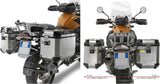 Monokey Cam-Side Trekker Outback Evo Smart Aluminium Side Cases + Locks - 70 Lt Trekker Outback Evo Smart Aluminium - Givi Compatible With Bmw R 1200 Gs (2004-2012)