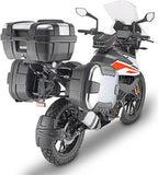 Monokey Trekker Dolomiti Black Aluminium Side Cases - 60 Lt Trekker Dolomiti Aluminium - Givi Compatible With Ktm 390 Adventure (2020-2024)