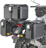 Monokey Trekker Dolomiti Black Aluminium Side Cases - 60 Lt Trekker Dolomiti Aluminium - Givi Compatible With Royal Enfield Himalayan (2018-2020)