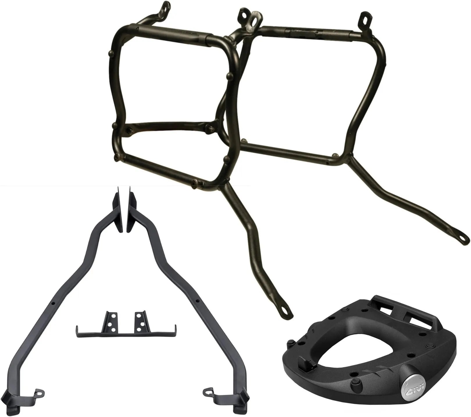 Monokey Trekker Black Aluminium Top Case - 52 Lt Trekker Aluminium - Givi Compatible With Honda Africa Twin 750 (1996-2002)
