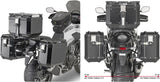 Trekker Outback Evo Smart Aluminium Black Top Case + Side Cases - 146 Lt Trekker Outback Evo Smart Aluminium - Givi Compatible With Honda Cb 500 X (2019-2023)