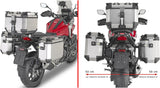 Monokey Cam-Side Trekker Outback Evo Smart Black Aluminium Side Cases + Locks - 96 Lt Trekker Outback Evo Smart Aluminium - Givi Compatible With Honda Nc 750 X (2021-2025)