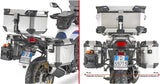 Monokey Cam-Side Trekker Outback Evo Smart Anodized Aluminium Side Cases + Locks - 70 Lt Trekker Outback Evo Smart Anodized Aluminium - Givi Compatible With Honda Xl 750 Transalp (2023-2024)