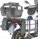 Monokey Trekker Dolomiti Black Aluminium Side Cases - 72 Lt Trekker Dolomiti Aluminium - Givi Compatible With Honda Xl 750 Transalp (2023-2024)