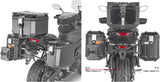 Monokey Cam-Side Trekker Outback Evo Smart Aluminium Side Cases + Locks - 74 Lt Trekker Outback Evo Smart Aluminium - Givi Compatible With Yamaha Tracer 9 - Gt - Gt+ (2021-2024)