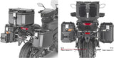 Monokey Cam-Side Canyon Black Side Bags - 60 Lt Canyon Nylon - Givi Compatible With Yamaha Tracer 9 - Gt - Gt+ (2021-2024)