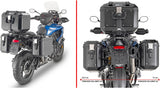 Monokey Canyon Black Side Bags - 50 Lt Canyon Nylon - Givi Compatible With Triumph Tiger 1200 Gt - Pro (2022-2024)