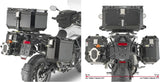 Monokey Cam-Side Trekker Outback Evo Smart Anodized Aluminium Side Cases + Locks - 96 Lt Trekker Outback Evo Smart Anodized Aluminium - Givi Compatible With Triumph Tiger 900 (2020-2023)