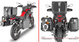 Monokey Cam-Side Trekker Outback Evo Smart Anodized Aluminium Side Cases + Locks - 70 Lt Trekker Outback Evo Smart Anodized Aluminium - Givi Compatible With Aprilia Tuareg 660 (2021-2024)