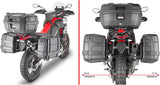 Monokey Black Side Bags - 50 Lt Technopolymer - Givi Compatible With Aprilia Tuareg 660 (2021-2024)