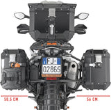 Monokey Cam-Side Trekker Outback Evo Smart Aluminium Side Cases + Locks - 96 Lt Trekker Outback Evo Smart Aluminium - Givi Compatible With Ktm 890 Smt (2023-2024)