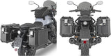 Monokey Cam-Side Trekker Outback Evo Smart Black Aluminium Side Cases + Locks - 77 Lt Trekker Outback Evo Smart Aluminium - Givi Compatible With Moto Guzzi V7 850 Stone (2021-2024)