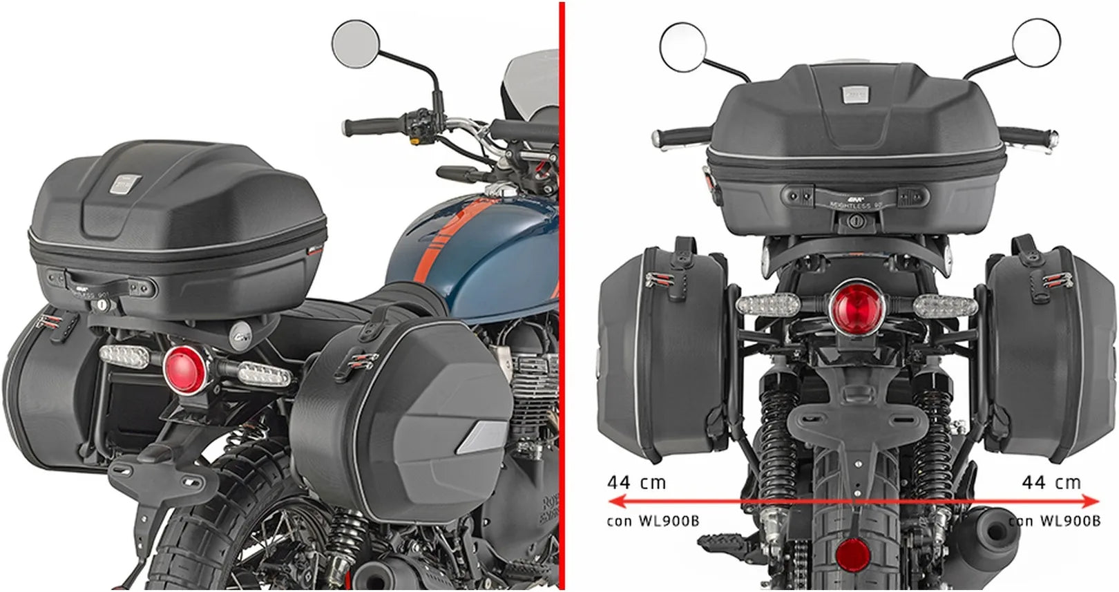 Monokey Trekker Dolomiti Aluminium Side Cases - 72 Lt Trekker Dolomiti Aluminium - Givi Compatible With Royal Enfield Bear 650 (2025)