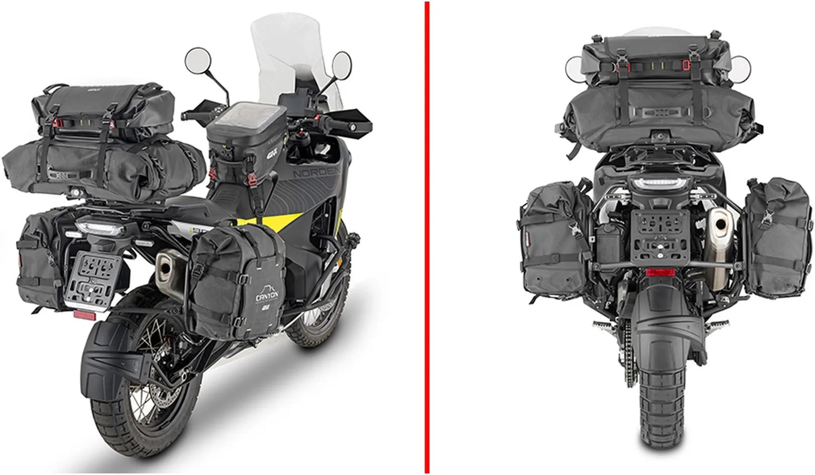 Monokey Trekker Dolomiti Black Aluminium Side Cases - 60 Lt Trekker Dolomiti Aluminium - Givi Compatible With Husqvarna Norden 901 (2022-2024)