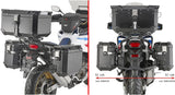 Monokey Cam-Side Trekker Outback Evo Smart Black Aluminium Side Cases + Locks - R Recessed 88 Lt Trekker Outback Evo Smart Aluminium - Givi Compatible With Honda Crf 1100 L Africa Twin (2024)
