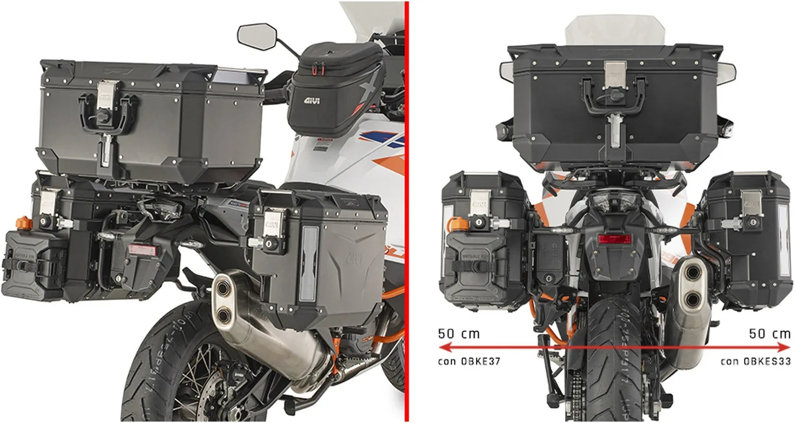 Pannier Holder Pl One-Fit Contoured Right Side Monokey Cam-Side - Givi Compatible With Ktm 1290 Super Adventure R (2021-2024)