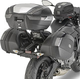 Monokey Side Carbon Look Tech Side Cases - 74 Lt Technopolymer - Givi Compatible With Kawasaki Z 650 (2017-2019)