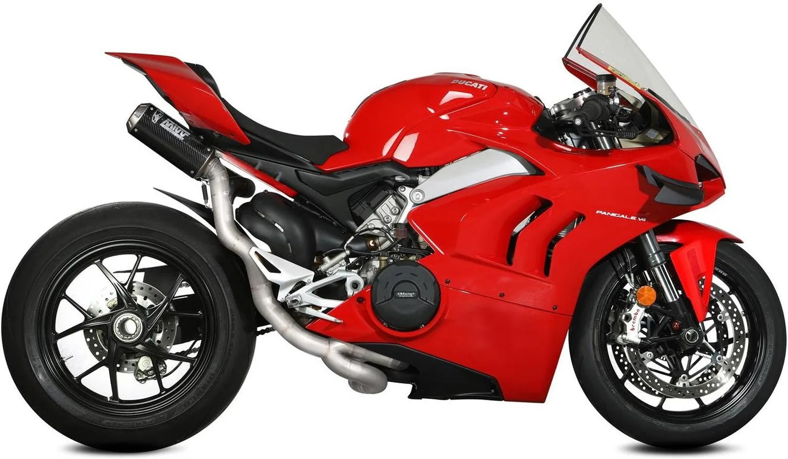 Complete Exhaust System Without Catalytic Converter And Without Sound Certification Mk3 Carbon - Mivv Compatible With Ducati Panigale V4 (2018-2022)