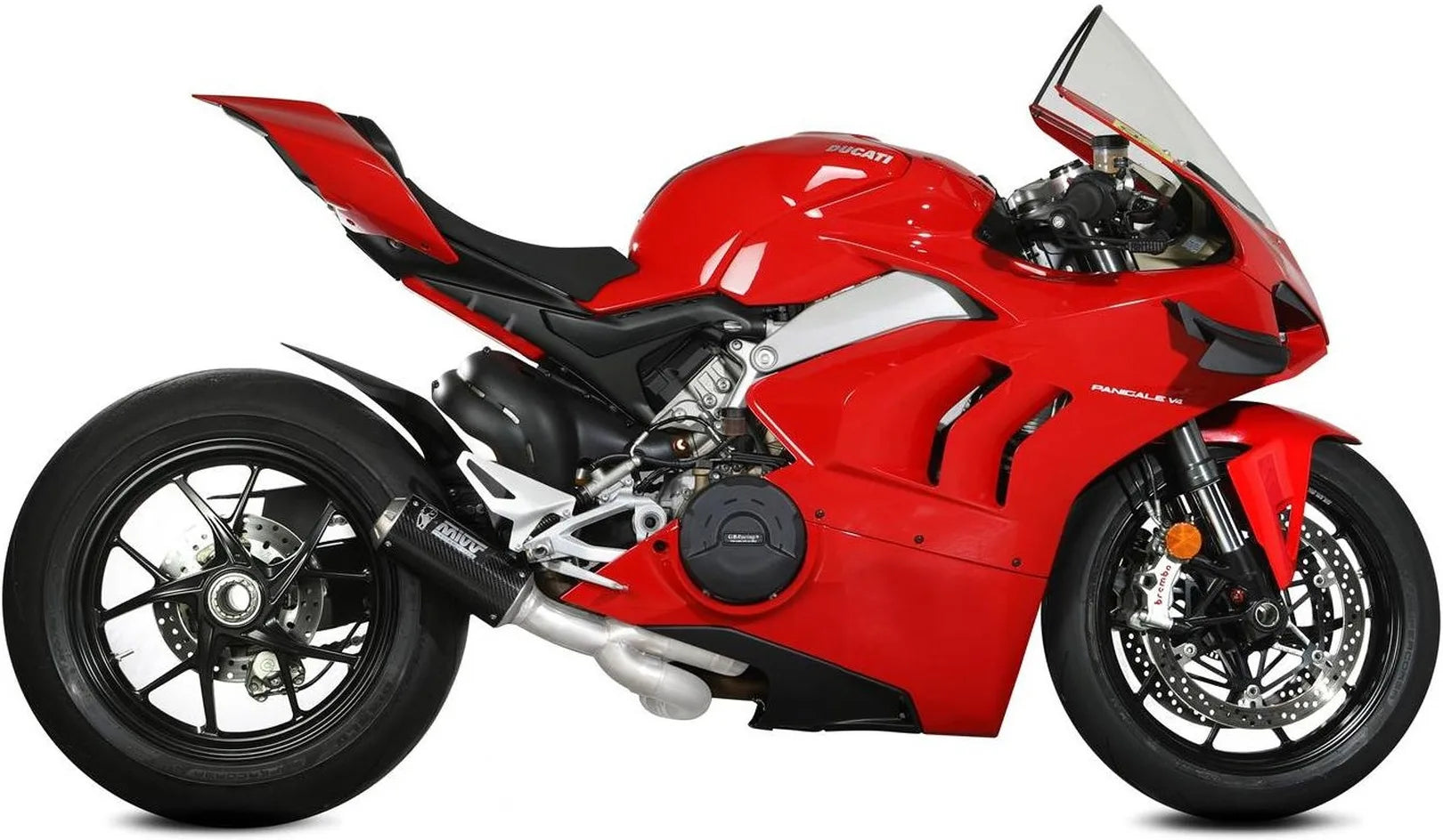 Complete Exhaust System Without Catalytic Converter And Without Sound Certification Mk3 Carbon - Mivv Compatible With Ducati Panigale V4 (2018-2022)